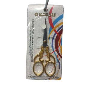 Nakış Makası Altın Saplı Dekoratif Makas YBL-074 Model 2