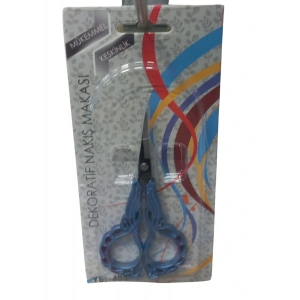 Nakış Makası Dekoratif Mavi YBL-403 Model 16