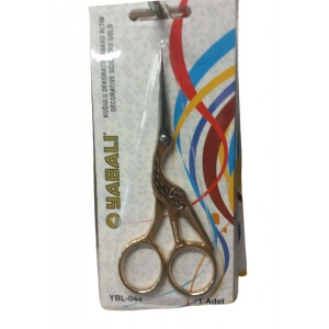 Nakış Makası Kuğulu Dekoratif Makas Altın YBL-044 Model 10