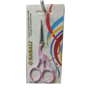 Nakış Makası Kuğulu Dekoratif Makas Pembe YBL-046 Model 8