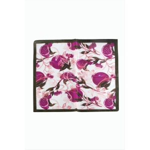 Nar Desenli Zr Şifon Fular 50*50 cm