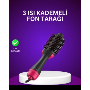 Negatif İyon Teknolojili Saç Kurutma ve Şekillendirme Fırçası