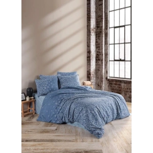 Nevresim Dünyası Ranforce Çift Kişilik Nevresim Takımı Narin Lacivert