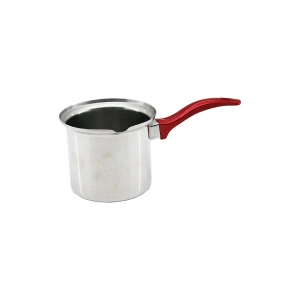 NO-4  ÇELİK CEZVE  KIRMIZI KULP (5047)