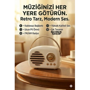 Nostaljik Retro Bluetooth Hoparlör