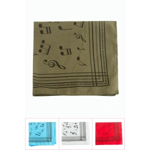 Nota Desenli Keten Bandana 50*50