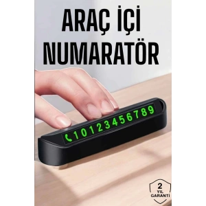 Numaralık Araç İçi Araba Araç Park Numaratör Telefon Numarası Yazma