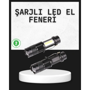 Odak Ayarlı 2000 Lümen Şarjlı LED El Feneri