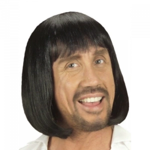 Ortaçağ Peruğu Kısa Siyah