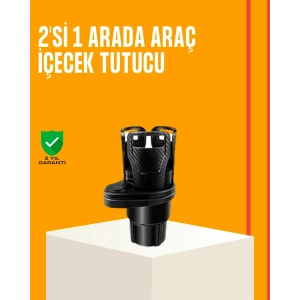 Oto Bardak Tutucu 360° Döner Çift Bölmeli Karbon Fiber Tasarım