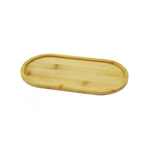 OVAL AHŞAP BAMBU YAĞDANLIK ALTLIK 12X23CM (5047)