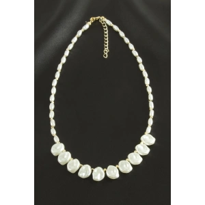 Oval Arpa Kesim İnci Kolye