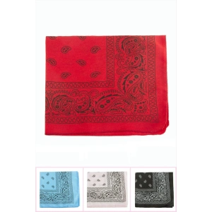 Oval Desenli Keten Bandana 50*50