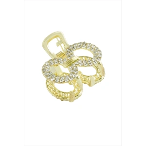 Oval Taşlı Minik Metal Mandal Toka 2,5 cm