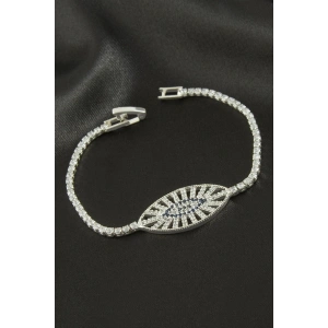 Oval Zirkon Taşlı Çocuk Bileklik 16 cm