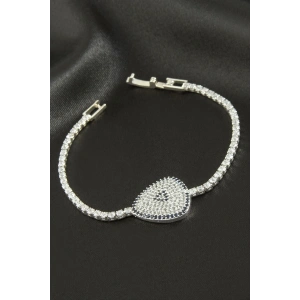 Oval Zirkon Taşlı Çocuk Bileklik 16 cm