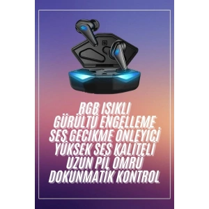 Oyuncu Kulaklığı Mikrofonlu Kablosuz Gaming Kulaklık Powerban Yüksek Ses Kaliteli
