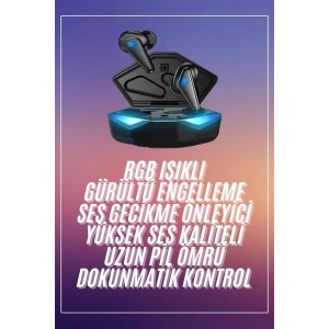 Oyuncu Kulaklığı Mikrofonlu Kablosuz  Kulaklık Powerban Yüksek Ses Kaliteli