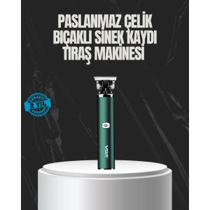 Paslanmaz Çelik Başlıklı Su Geçirmez Şarjlı Saç Kesme Makinesi