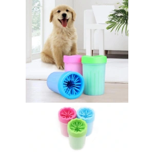 Pati Ayak Yıkama Kovası Silikon Jel Fırçalı Kedi Köpek  (Küçük) (5047)