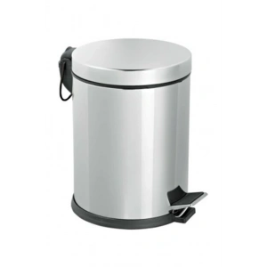 Pedallı 8lt Krom Metal Çöp Kovası Bx40