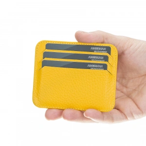 Pedro Slim Deri Kartlık FL12 Sarı