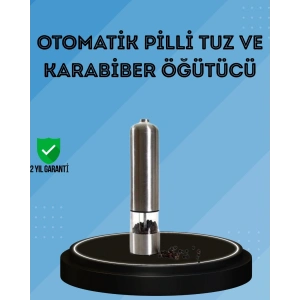 Pilli Baharat Değirmeni Karabiber Tuz ve Baharat Öğütücü