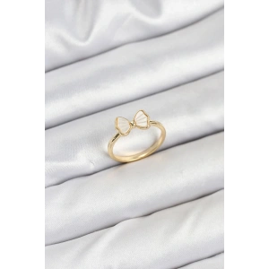 Pirinç Gold Renk Fiyonk Model Kadın Yüzük