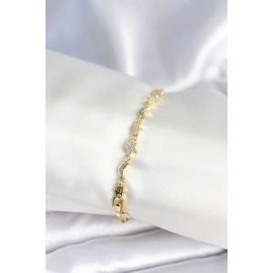 Pirinç Gold Renk Kadın Manifest Bileklik