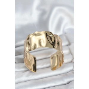 Pirinç Gold Renk Levha Model Kadın Bileklik