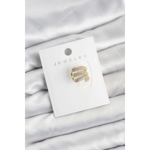 Pirinç Gold Renk Zirkon Taşlı Earcuff Kıkırdak Küpe