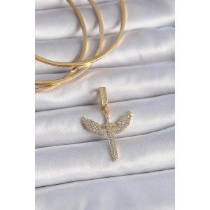 Pirinç Gold Renk Zirkon Taşlı Mikail Model Ajda Charm