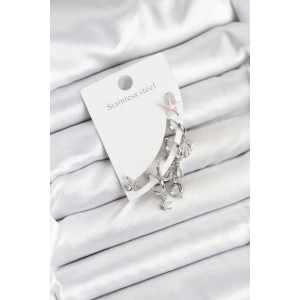 Pirinç Gümüş Renk Set Küpe