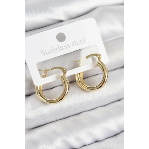 Pirinç Halka Model Gold Renk Kadın Küpe