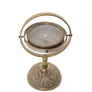 Pirinç Masa Üstü Pusula Model 3