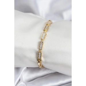 Pirinç VIP Seri Gold Renk Parçalı Model Kadın Bileklik
