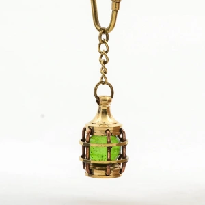 Pirinç Yeşil Gaz Lambası Tasarımı Anahtarlık