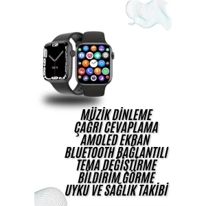 Plastik Kordonlu Kalp Atışı Uyku Takibi ve Çağrı Cevaplayabilen Akıllı Saat
