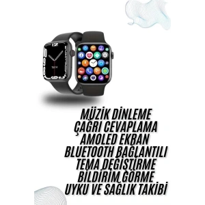 Plastik Kordonlu Kalp Atışı Uyku Takibi ve Çağrı Cevaplayabilen Akıllı Saat