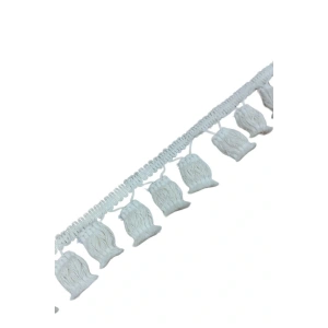 Ponpon Püskül Pamuk en 5 cm Krem 1 Metre