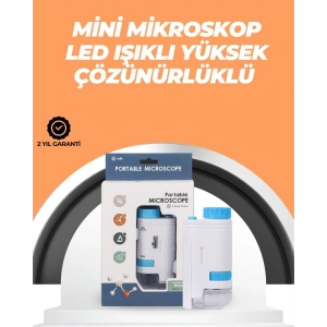 Portatif El Mikroskop – LED Işıklı, Aynı Anda Net Odaklama