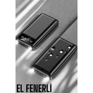 Powerbank 20.000 Mah Dijital Göstergeli LCD Ekran Uzun Pil Ömrü