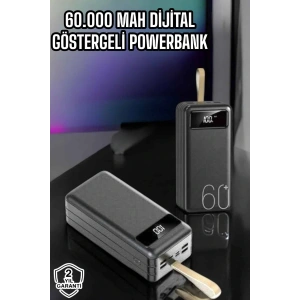 Powerbank 60.000 Mah Hızlı Şarj 4 Çıkışlı Uzun Şarj Süreli Dijital Göstergeli