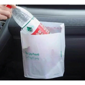 Pratik Su Geçirmez Oto Araba Çöp Poşeti Yapışkanlı 20 Adet (5047)