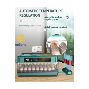 Profesyonel 130 Yumurtalık Tam Otomatik Kuluçka Makinesi Yedek Motorlu Tavuk Kaz Ördek Bıldırcın Güvercin Süs Kuşu İçin Tasarlanmış