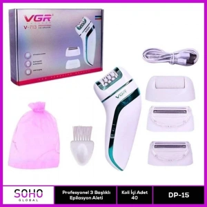 Profesyonel 3 Başlıklı Epilasyon Aleti