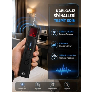 Profesyonel Gizli Kamera ve Kablosuz Sinyal Dedektörü