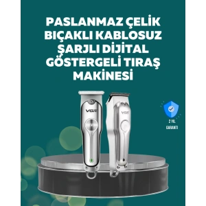 Profesyonel Saç ve Sakal Kesme Makinesi – Şarjlı, Sessiz Motor, Ayarlanabilir Tarak