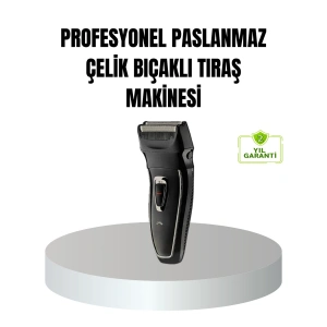 Profesyonel Şarjlı Saç ve Sakal Tıraş Makinesi – Çelik lı, Ayarlanabilir Başlıklı, Kablosuz