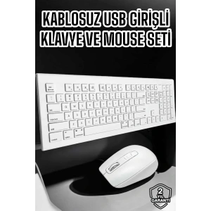 Q Klavye Klavye ve Mouse Seti USB Girişli Kablosuz